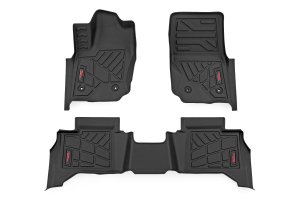 Toyota 4Runner Floor Mats - Front + Rear - Rough Country - Sure-Fit - 2025+